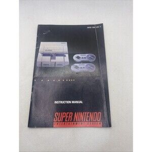 Super Nintendo snes system manual insert